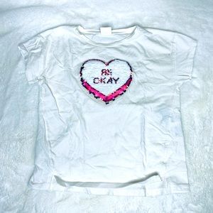 Zara Girl sequin short sleeve tee